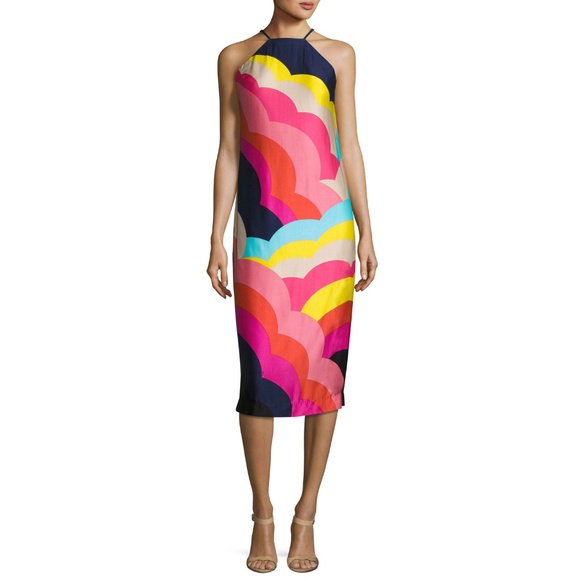 ❌❌SOLD❌❌ NWT Trina Turk Vina Rainbow Halter Dress - Picture 5 of 8